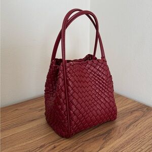 Anthropolgie Hollace Red Woven Handbag